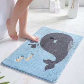 Cartoon Door Mat Suction Home Doorway Bathroom (Option: Ocean Whale-48x 78cm)