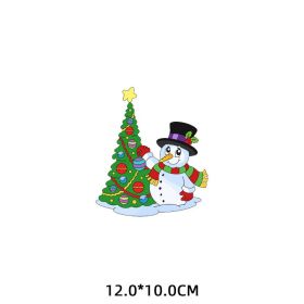 Cute Cartoon Christmas Costume Pattern Heat Transfer Stickers (Option: ZT2766-Ink Blue-12CM)