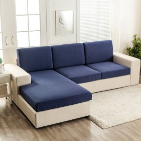 Waterproof Stretch Sofa Cover Full Package (Option: Navy Blue-Single)