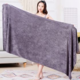 Large Cotton Absorbent Quick Drying Lint Resistant Towel (Option: Light Grey Thickening-70x140cm)