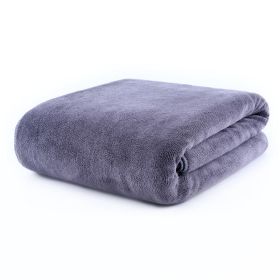 Large Cotton Absorbent Quick Drying Lint Resistant Towel (Option: Grey-90x190cm)