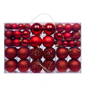 Christmas Ball Hanging Boxed Decorations (Option: 100 Boxed Red)