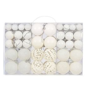 Christmas Ball Hanging Boxed Decorations (Option: 100 Boxed White)