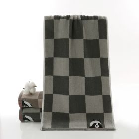 Cotton Bear Absorbent Face Towel Household Face Towel (Option: Face Covering Bear Gray-35x75cm)