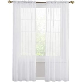 Modern Simple Thickened Solid Thin Window Gauze (Option: White-Punching 132x243cm)