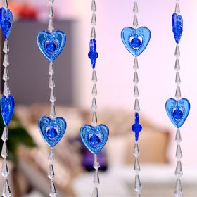 Household Plastic Crystal Acrylic Door Chain Decoration (Option: Transparent blue-70x90)