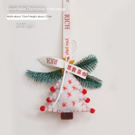 Christmas Decoration Pine Cone Pendant (Option: Snowflake Christmas Tree Beige)