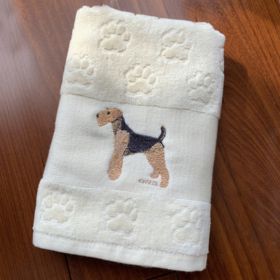 Dog Embroidery Water Absorbing Wash Towel (Option: 9 Style-62x40cm)