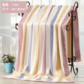 Cotton Absorbent Large Bath Towel (Option: Pink-90x180cm)