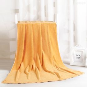 Large Cotton Absorbent Quick Drying Lint Resistant Towel (Option: Orange extra thick-90x190cm)