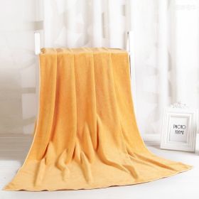 Large Cotton Absorbent Quick Drying Lint Resistant Towel (Option: Orange extra thick-90x190cm)