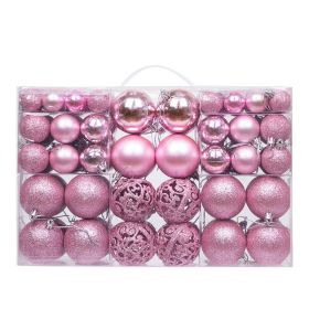 Christmas Ball Hanging Boxed Decorations (Option: 100 Boxed Pink)