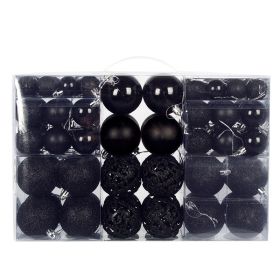 Christmas Ball Hanging Boxed Decorations (Option: 100 Boxed Black)