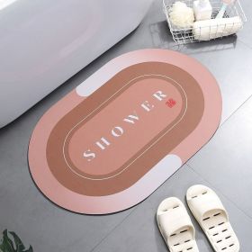 Home Bathroom Super Absorbent Shower Bath Mat (Option: DOrange-400MMx600MM)