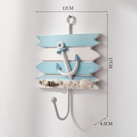 Ocean Style Home Ornament Hat-and-coat Hook Creative (Option: Set Of Four Iron Anchor Hooks-18 Ã— 11cm)
