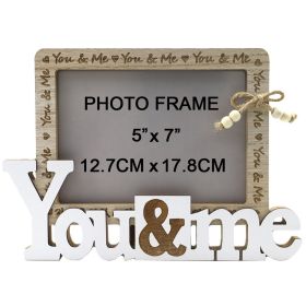 Wooden Wedding English Letters Love Photo Frame Crafts Ornaments (Option: JM01890-Photo Frame)