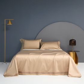 Cotton Single Bed Sheet Pillowcase Three Piece Set (Option: Color4-245x270)