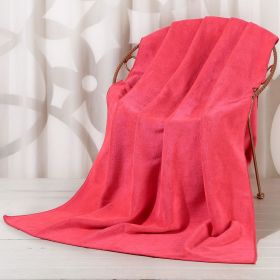 Large Cotton Absorbent Quick Drying Lint Resistant Towel (Option: Rose-90x190cm)