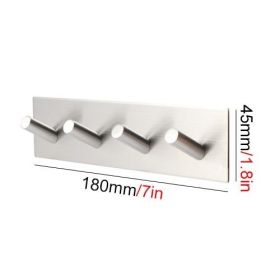 Row Hook Punch-free Clothes Hanger (Option: Four Row Hook-45x180)