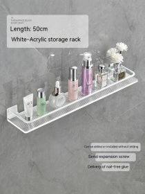 Acrylic Bathroom Storage Rack Bathroom Towels Storage Rack (Option: White 50 Long Storage Rack)