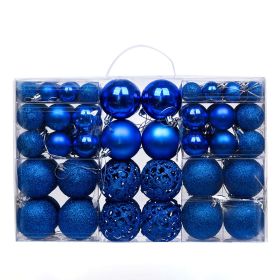 Christmas Ball Hanging Boxed Decorations (Option: 100 Boxed Sapphire Blue)