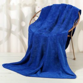 Large Cotton Absorbent Quick Drying Lint Resistant Towel (Option: Blue-90x190cm)