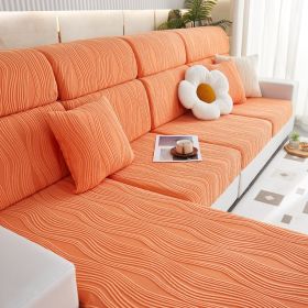 Four Seasons Universal Non-slip All-inclusive Stretch Sofa Cover (Option: Orange-XXL Imperial Concubine)