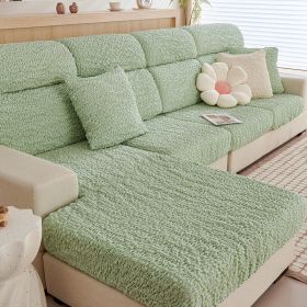 All-inclusive Seersucker Stretch Sofa Cover (Option: Mint Green-Small Backrest)