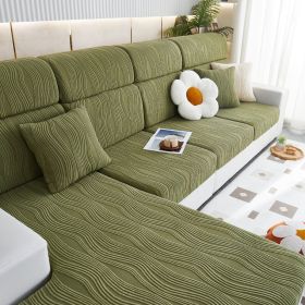 Four Seasons Universal Non-slip All-inclusive Stretch Sofa Cover (Option: Green-XXL Imperial Concubine)