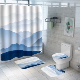 Digital Printing Polyester Bathroom Supplies Chinese Landscape Painting (Option: Yf103-120x180)
