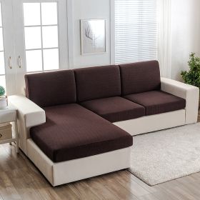 Waterproof Stretch Sofa Cover Full Package (Option: Brown-Double)