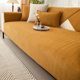 Non-slip All-inclusive Universal Cover Chenille Light Luxury High-end Cushion Cover Towel (Option: Khaki-70 Ã— 210)