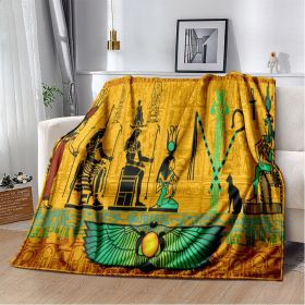 Ancient Egypt Mysterious Symbol 3D Digital Printing Flannel Nap Blanket Wholesale (Option: 18th-100*150cm)