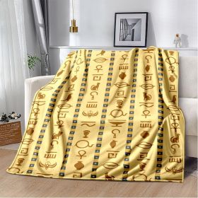 Ancient Egypt Mysterious Symbol 3D Digital Printing Flannel Nap Blanket Wholesale (Option: 15th-100*150cm)