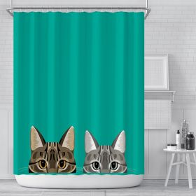 Waterproof Polyester Bathroom Curtain Shower Curtain (Option: 4-120g)