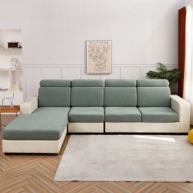 Solid Color Three-dimensional Jacquard Sofa Combination Seat Cover (Option: Pine Green-Widened Style)