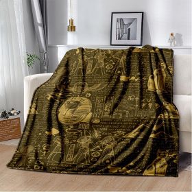 Ancient Egypt Mysterious Symbol 3D Digital Printing Flannel Nap Blanket Wholesale (Option: 13th-100*150cm)