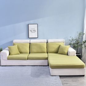 Sofa Cover Seersucker Waterproof Season Universal (Option: Green Beans-Three)