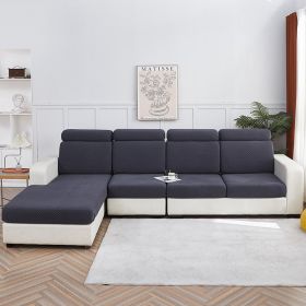 Solid Color Three-dimensional Jacquard Sofa Combination Seat Cover (Option: Dark Gray-Cushion Case)