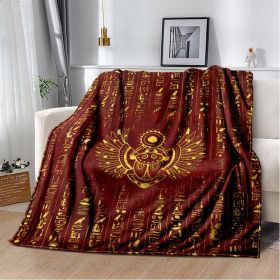 Ancient Egypt Mysterious Symbol 3D Digital Printing Flannel Nap Blanket Wholesale (Option: 8th-100*150cm)