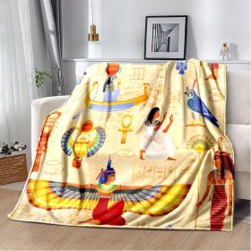 Ancient Egypt Mysterious Symbol 3D Digital Printing Flannel Nap Blanket Wholesale (Option: 7th-100*150cm)