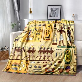 Ancient Egypt Mysterious Symbol 3D Digital Printing Flannel Nap Blanket Wholesale (Option: 3th-100*150cm)
